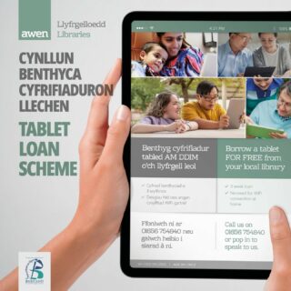 🖱️ Tablet Loan Scheme 🖱️ 

Here is your reminder about our Tablet Loan Scheme at all our Awen Libraries.

You can borrow a tablet for FREE from your local library and they are available to loan for up to 3 weeks! 

To borrow a tablet now, contact or visit your local library 📚 

#Awen #TabletLoanScheme
